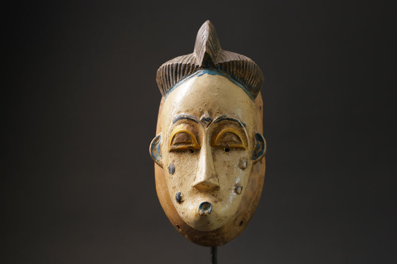 African wood mask antiques Face Vintage Wood Carved Hanging Guro masks for wall-G2448