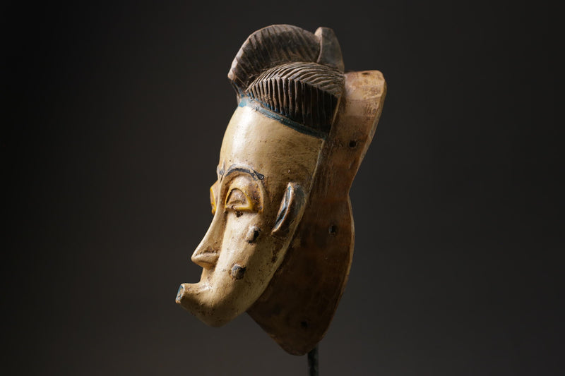African wood mask antiques Face Vintage Wood Carved Hanging Guro masks for wall-G2448