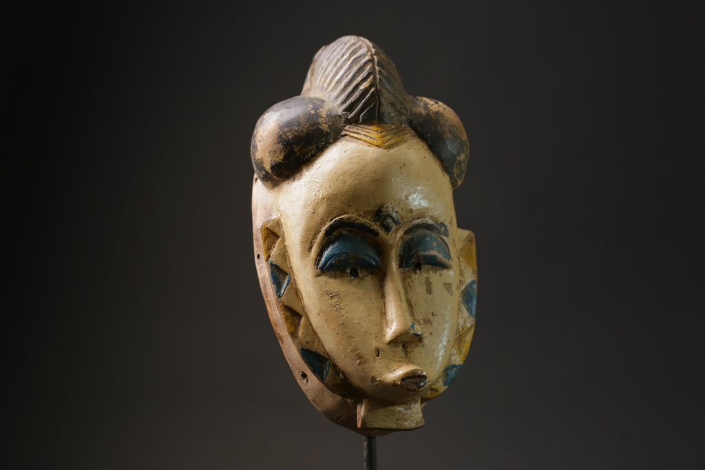 African Tribal Face Mask Wood Hand Carved Vintage Wall Hanging Guro masks for wall-G2450