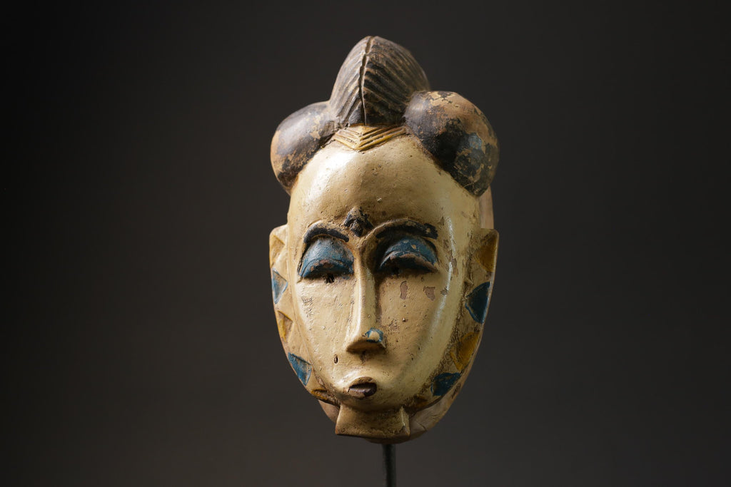 African Tribal Face Mask Wood Hand Carved Vintage Wall Hanging Guro masks for wall-G2450
