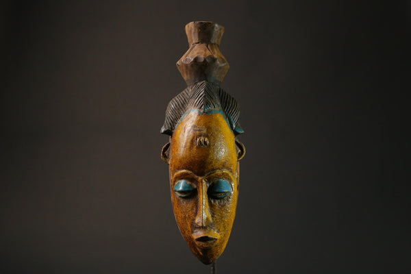 African mask antiques tribal Face vintage Baule Antique antique Masks for wall-G2704