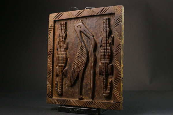 African Vintage wood door, Wall granary Dogon African Wood Granary Door-G2707