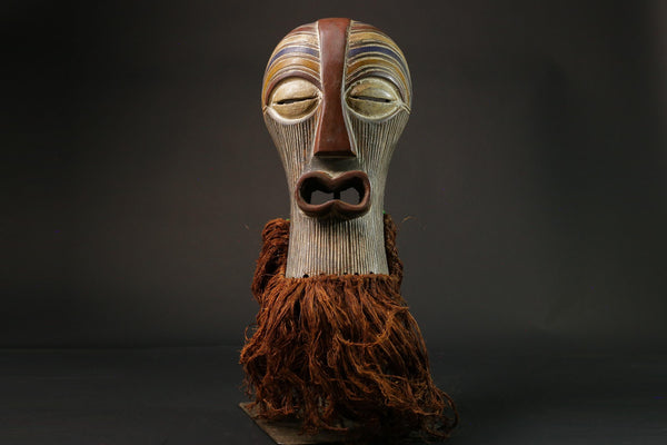 African Tribal Face Mask Wood Hand Wall Hanging Songye Kifwebe Mask Masks for wall-G2709