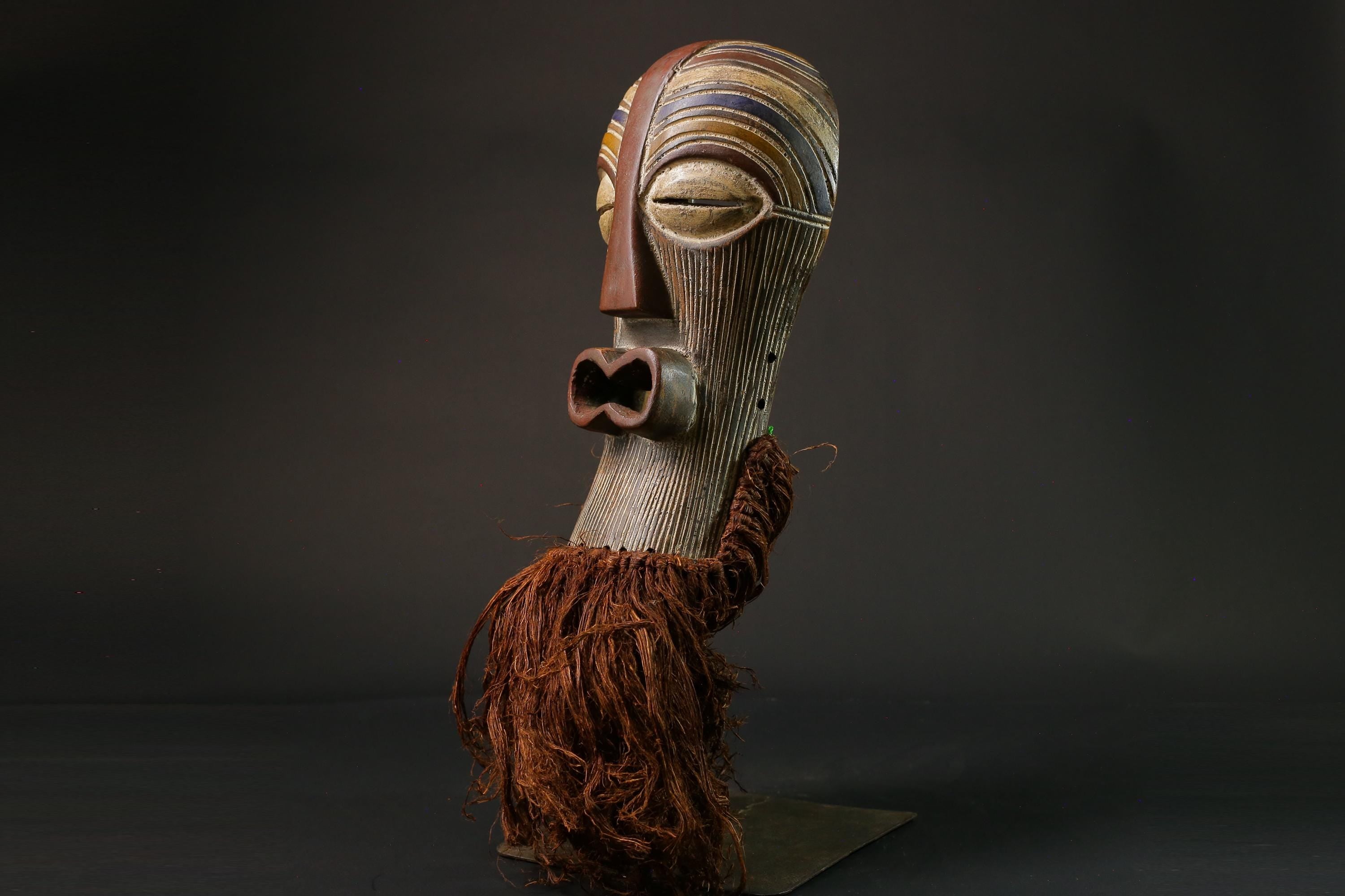 African Tribal Face Mask Wood Hand Wall Hanging Songye Kifwebe Mask Masks for wall-G2709
