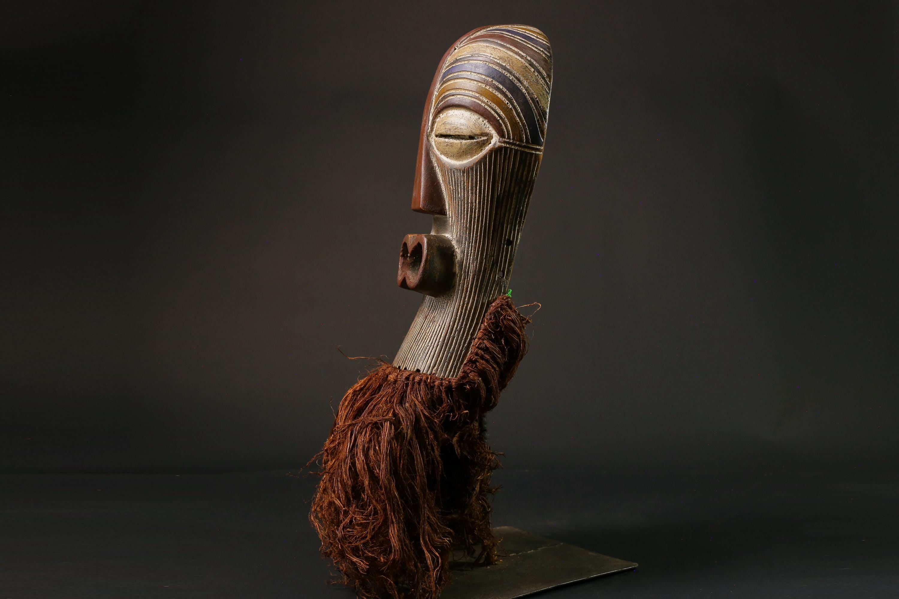African Tribal Face Mask Wood Hand Wall Hanging Songye Kifwebe Mask Masks for wall-G2709