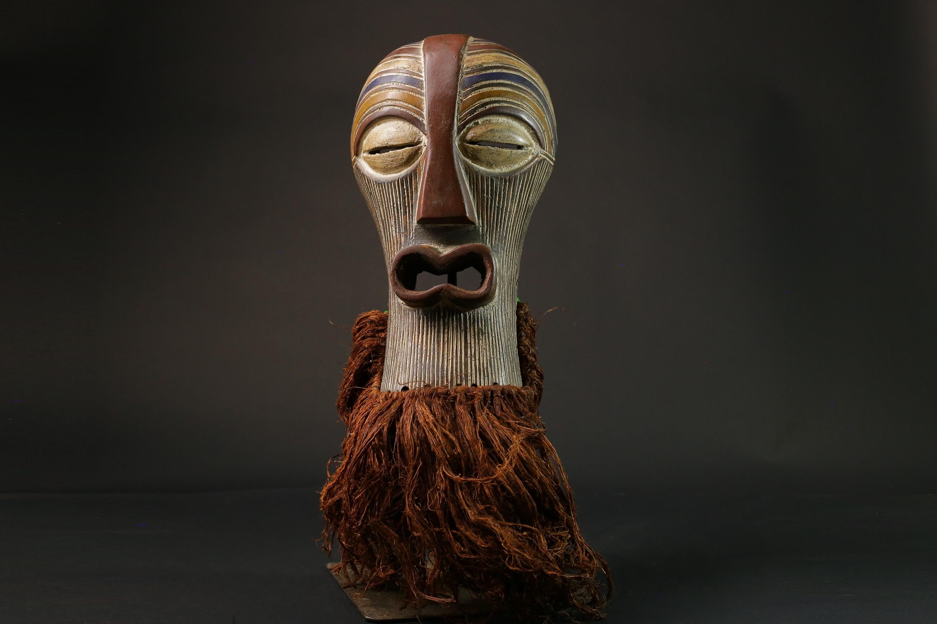 African Tribal Face Mask Wood Hand Wall Hanging Songye Kifwebe Mask Masks for wall-G2709