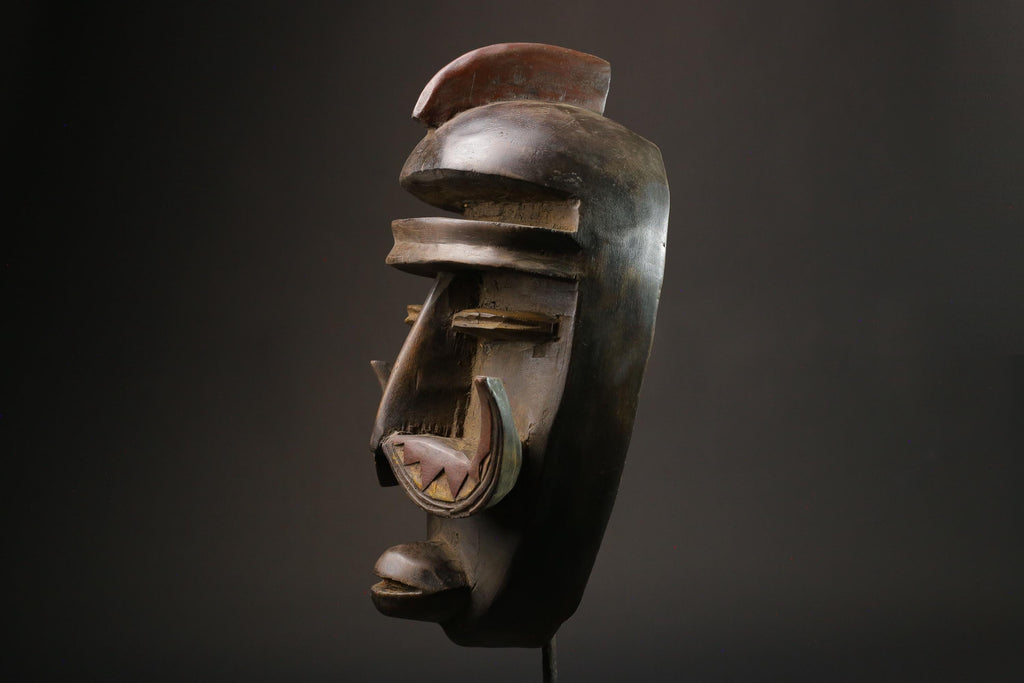 African wood mask antiques Dan Kran Mask Tribal Face Mask Wood Wall Hanging-8796