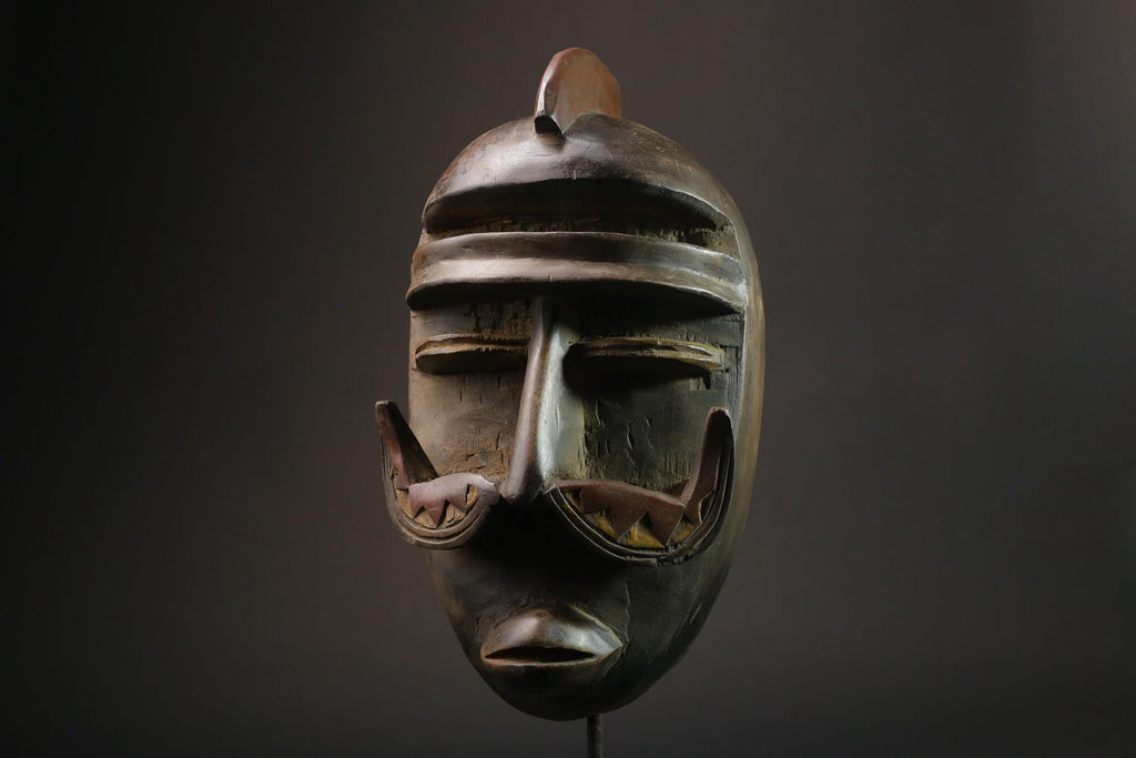 African wood mask antiques Dan Kran Mask Tribal Face Mask Wood Wall Hanging-8796