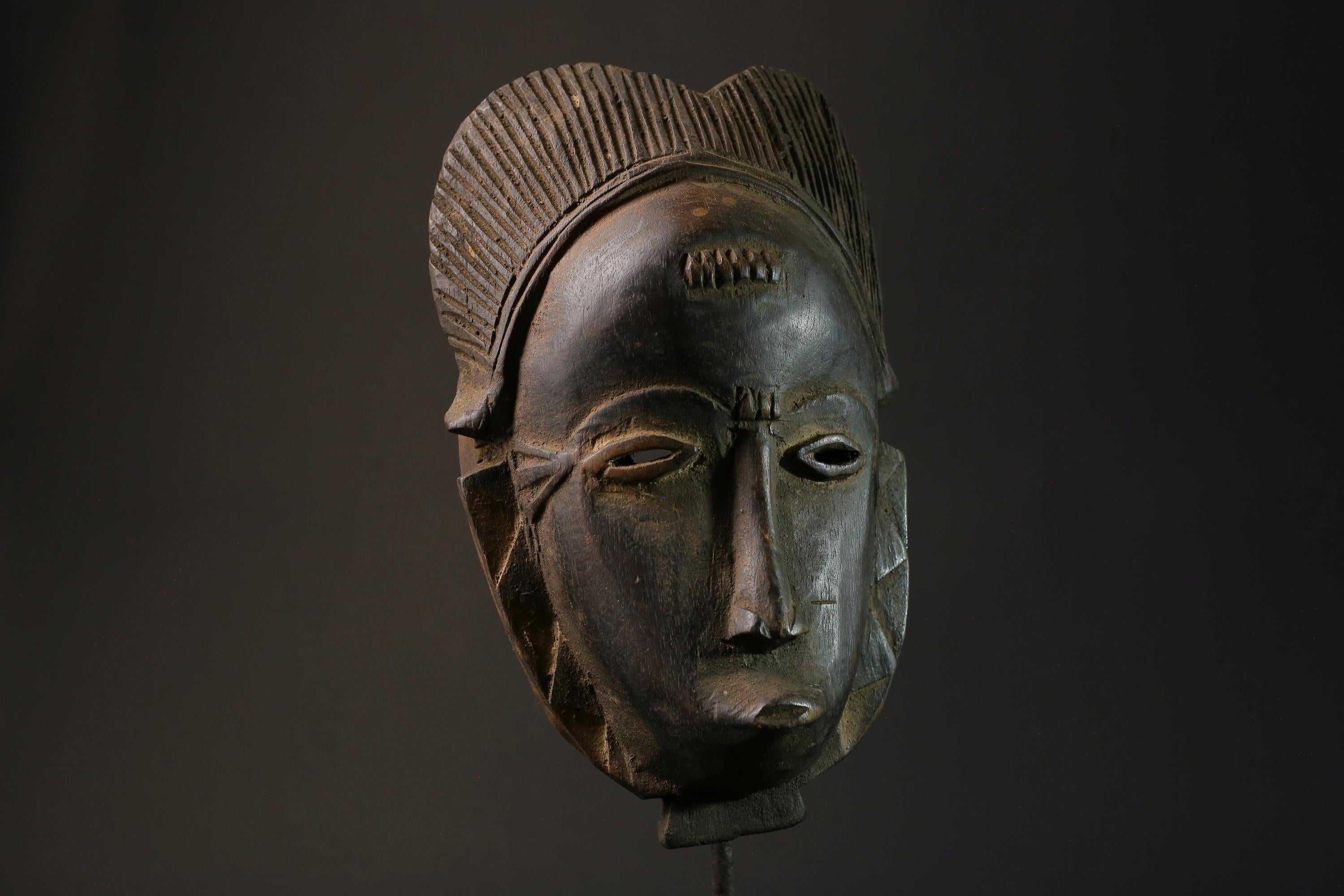 African wood mask antiques Baule Antique  Mask Wood Hand Masks for wall-7827