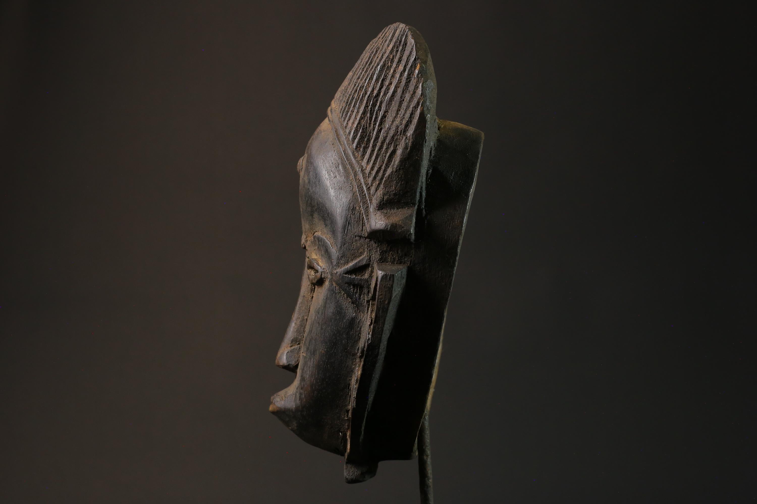African wood mask antiques Baule Antique  Mask Wood Hand Masks for wall-7827