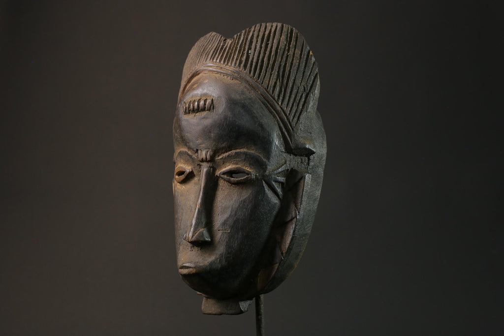 African wood mask antiques Baule Antique  Mask Wood Hand Masks for wall-7827