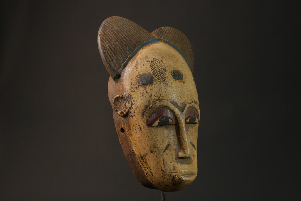 African wood mask antiques Carved wood Face Tribal antique Masks for wall- 4088