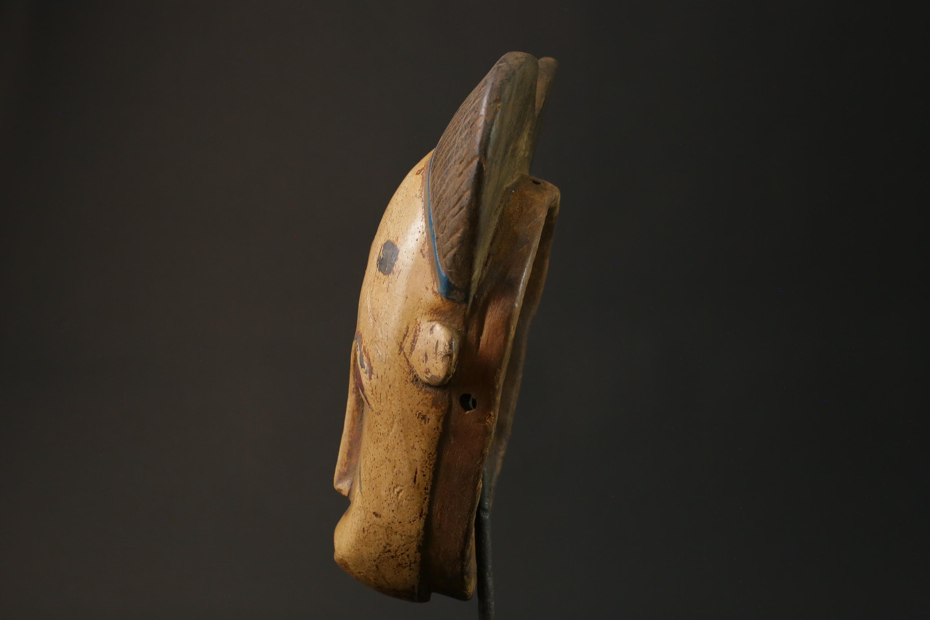 African wood mask antiques Carved wood Face Tribal antique Masks for wall- 4088