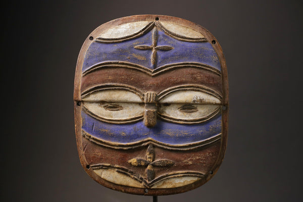 African wood mask antiques moon mask handmade Teke eket masks antiques Masks for wall -8731