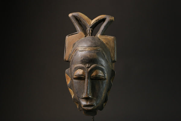 African mask antiques tribal Face vintage carved Home Décor a tribal Baule-7292