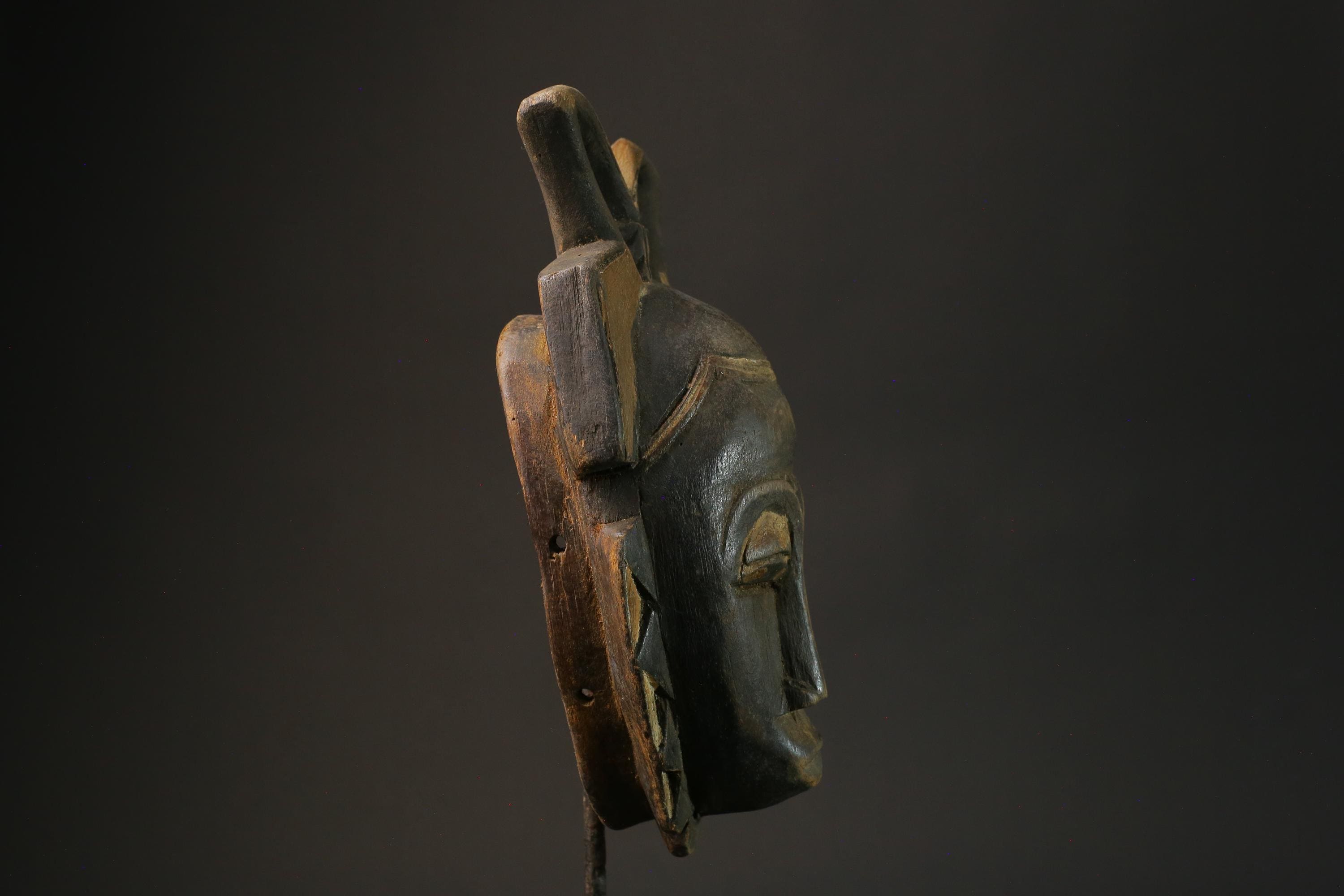 African mask antiques tribal Face vintage carved Home Décor a tribal Baule-7292