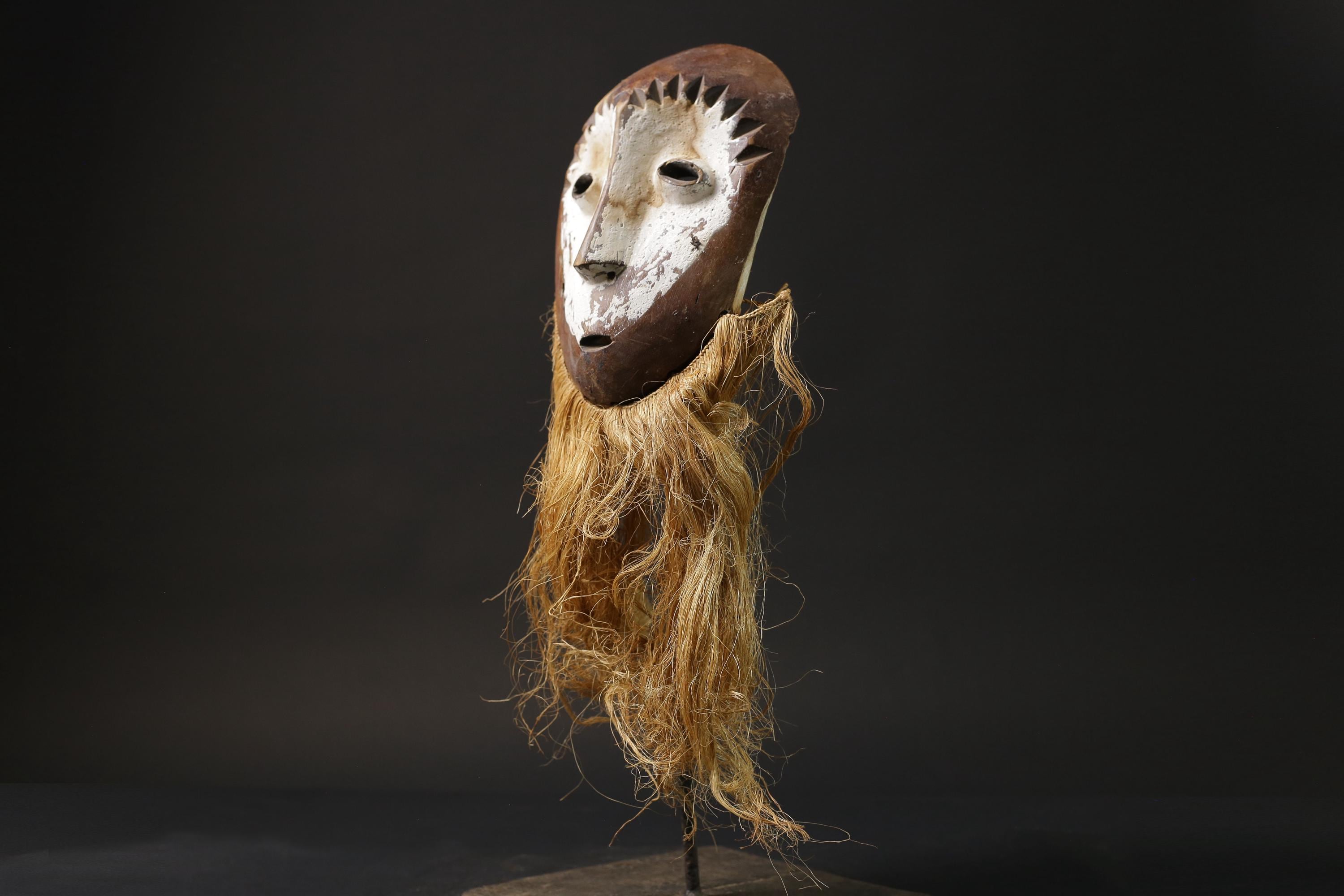 African Masks Home Décor Wood Hand Carved Wall Hanging Lega Mask Masks for wall-G2461