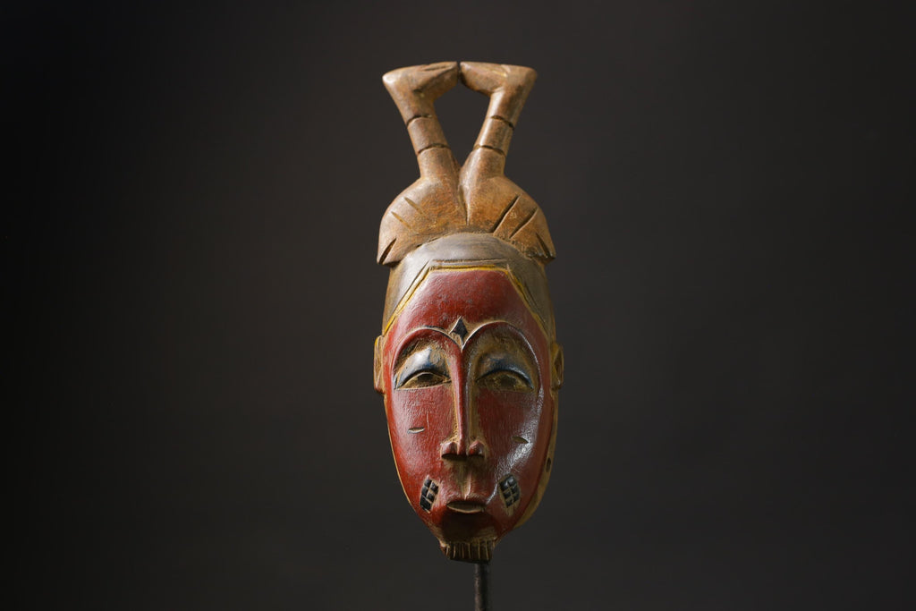 African Tribal Wood masks Hand Carved Guru Guro Home Décor Masks for wall-8574