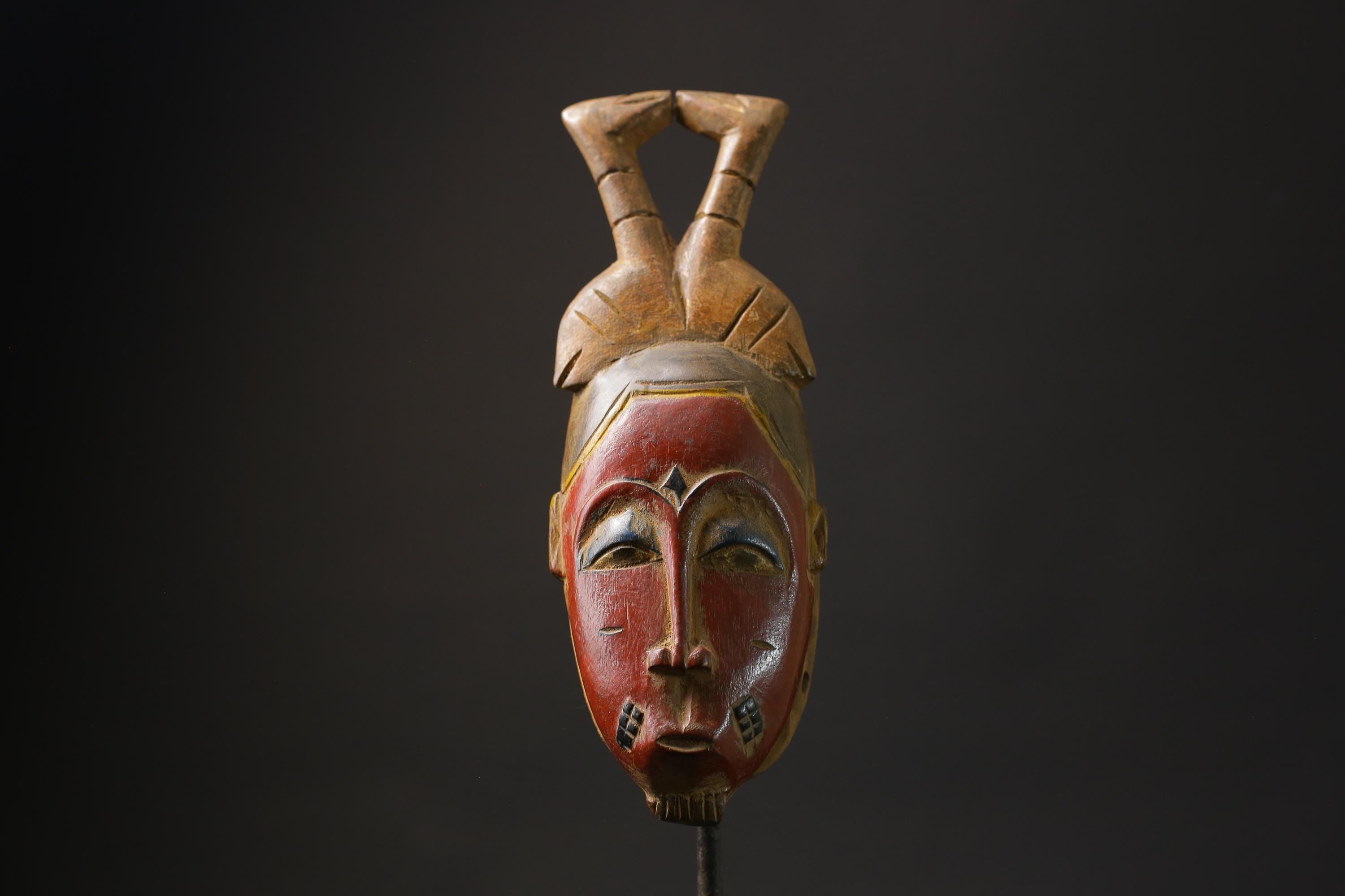 African Tribal Wood masks Hand Carved Guru Guro Home Décor Masks for wall-8574