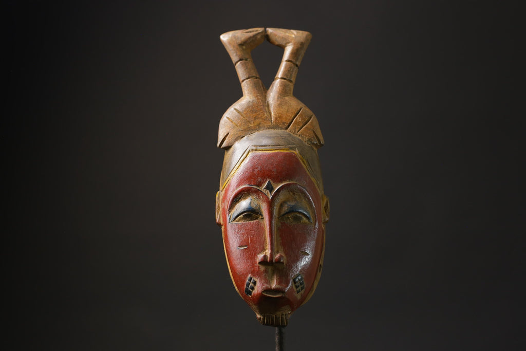 African Tribal Wood masks Hand Carved Guru Guro Home Décor Masks for wall-8574