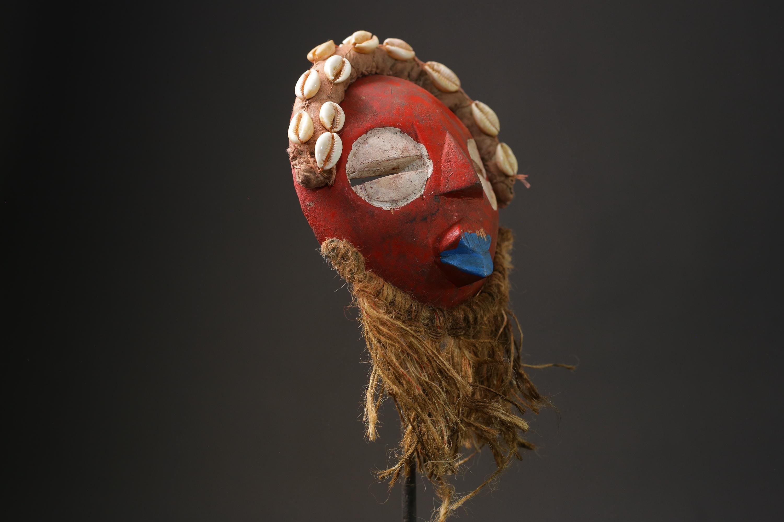 African wood mask antiques Hand carved Mask from Ghana Ashanti Protector Masks for wall-9853