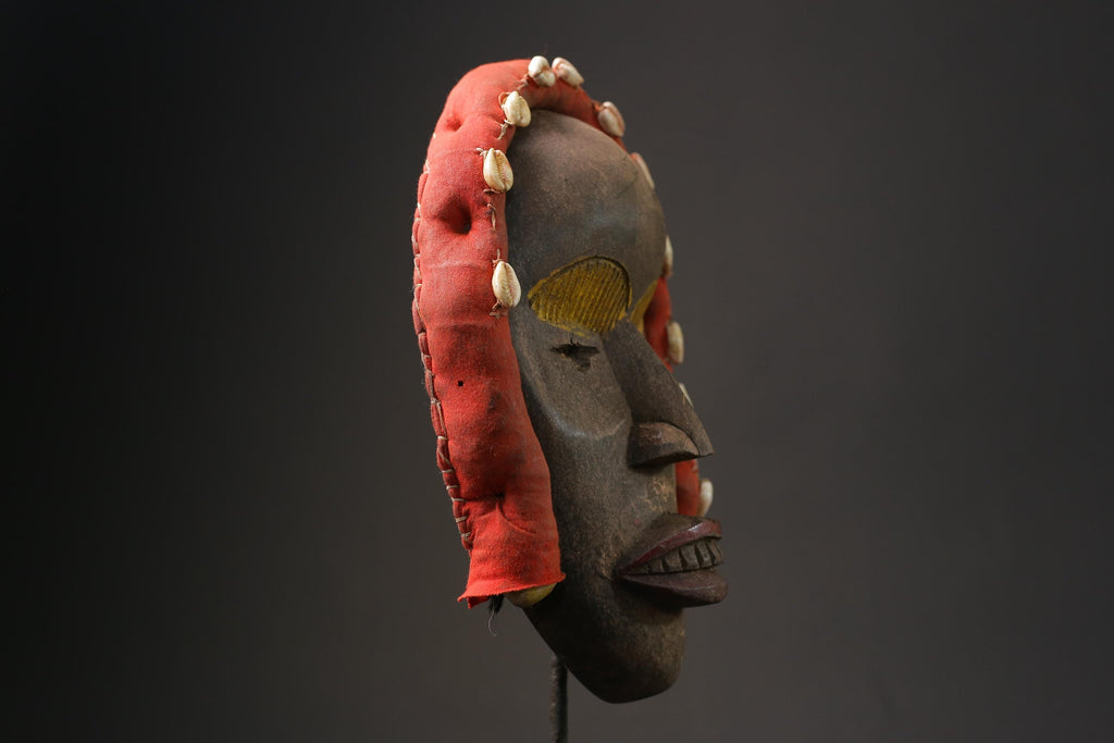 African wood mask antiques wood mask Face Mask African Tribal Dan Masks for wall-9851