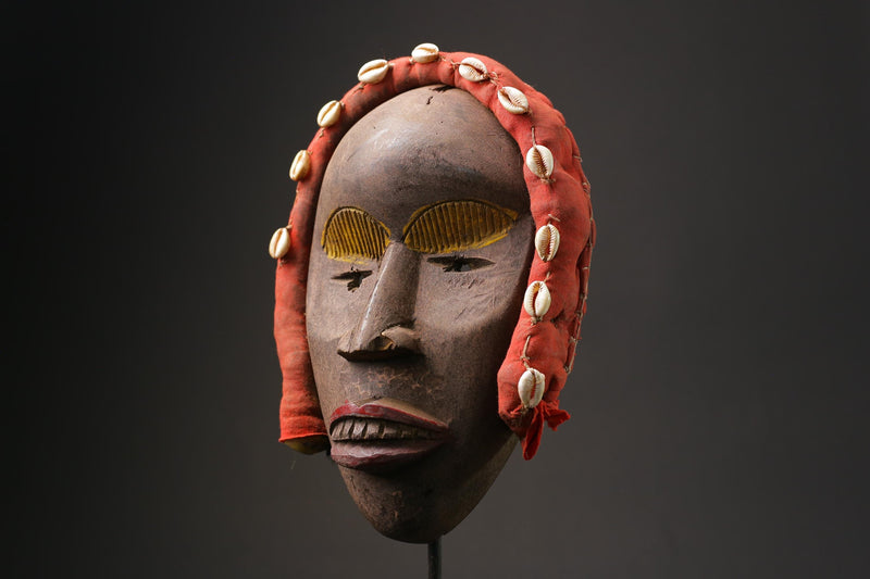African wood mask antiques wood mask Face Mask African Tribal Dan Masks for wall-9851