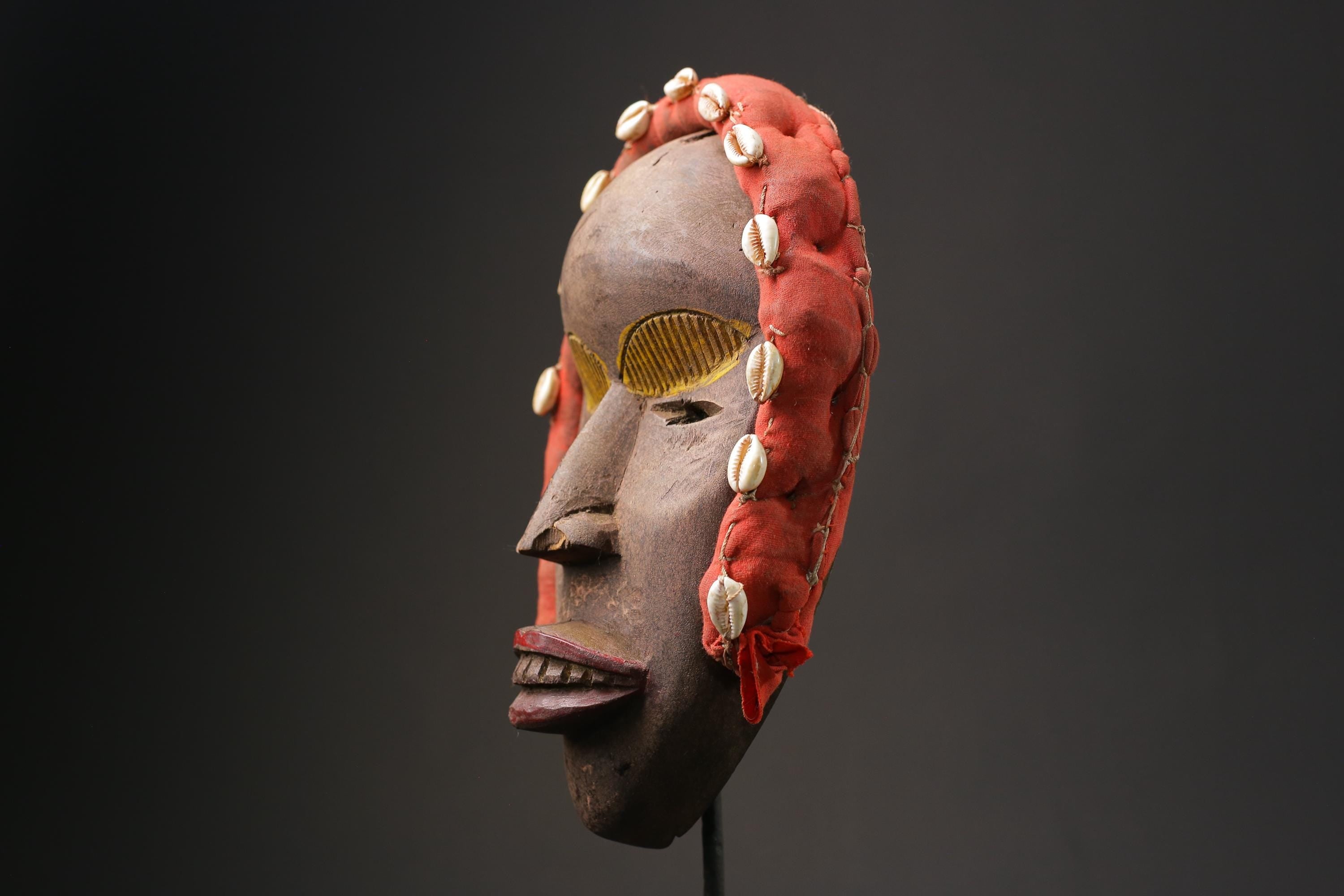 African wood mask antiques wood mask Face Mask African Tribal Dan Masks for wall-9851