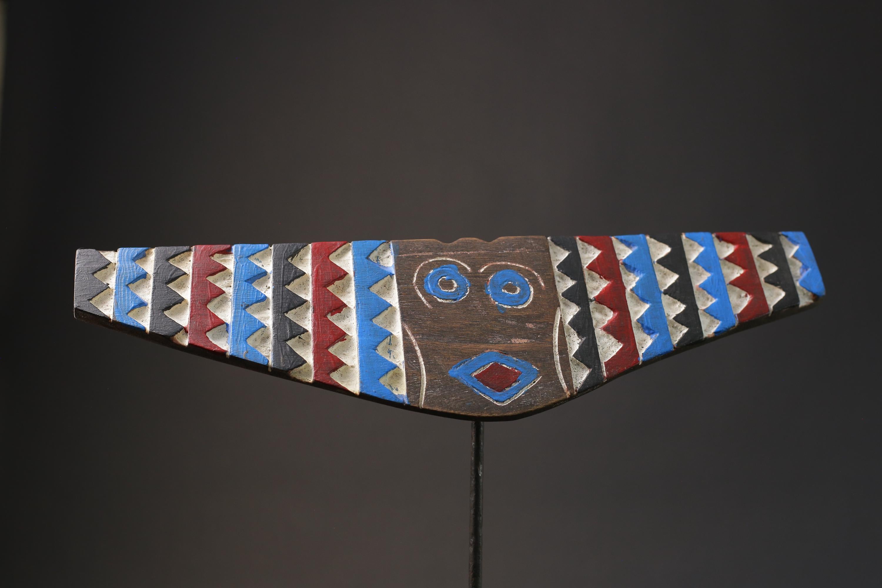 Handmade African Wood Mask Antique Wall Decor Traditional Art Tribal Masks for Home Décor - Vintage Hand Carved Plank Masks for Wall-9850