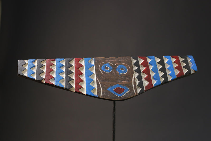 Handmade African Wood Mask Antique Wall Decor Traditional Art Tribal Masks for Home Décor - Vintage Hand Carved Plank Masks for Wall-9850