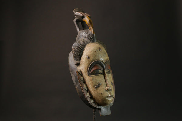 African mask antiques tribal Face vintage carved Home Décor a tribal Baule-G2720