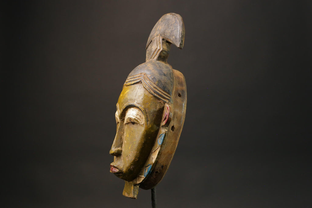 African wood mask antiques Carved wood Face Tribal antique Masks for wall- G2721