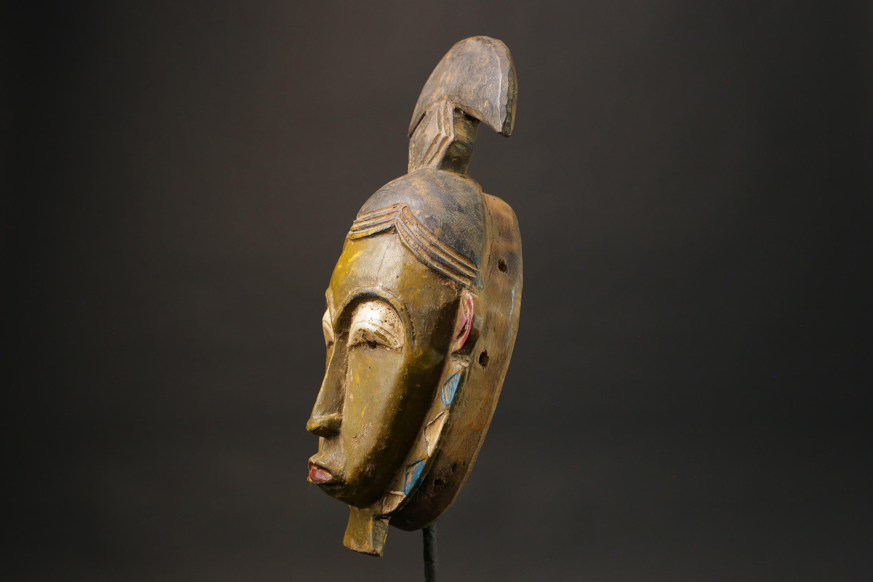 African wood mask antiques Carved wood Face Tribal antique Masks for wall- G2721