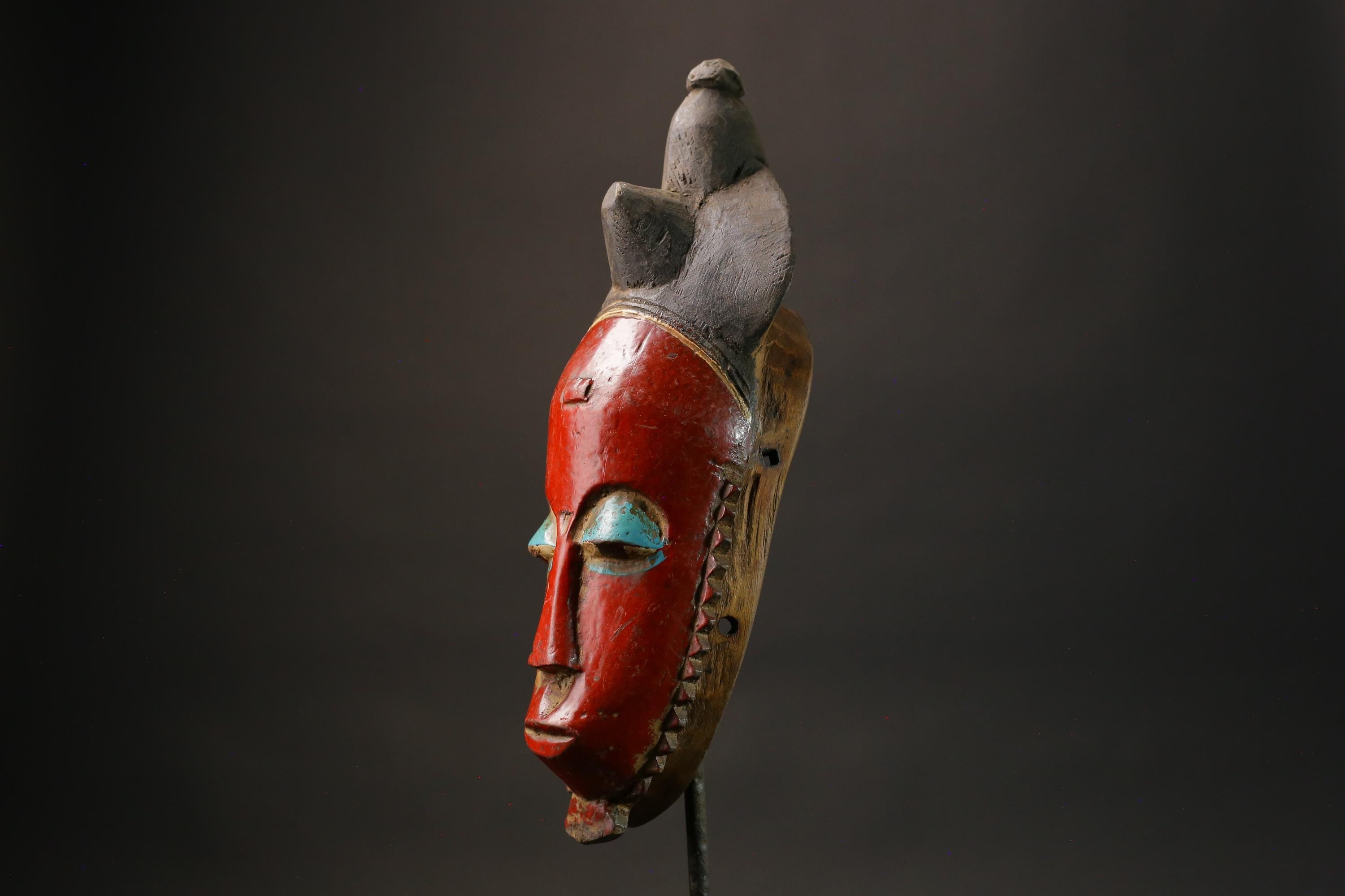African mask Zaouli Guro Mask Antiques Tribal Face Vintage Wood Carved Masks for wall-G2723