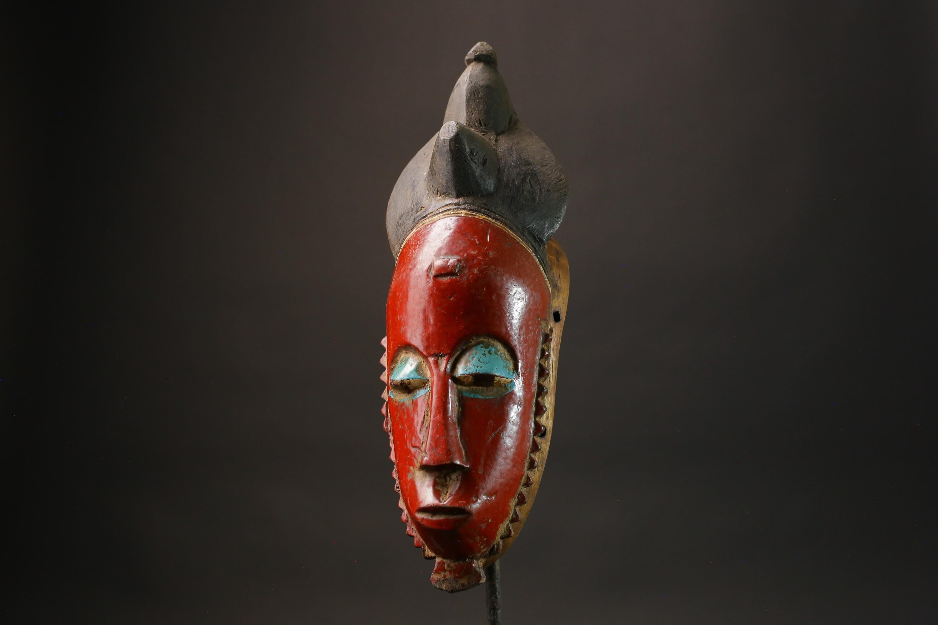 African mask Zaouli Guro Mask Antiques Tribal Face Vintage Wood Carved Masks for wall-G2723
