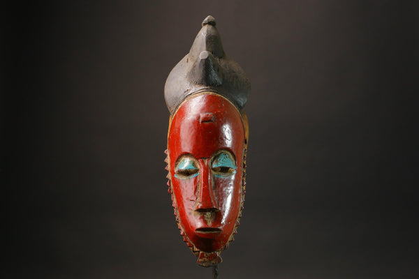 African mask Zaouli Guro Mask Antiques Tribal Face Vintage Wood Carved Masks for wall-G2723