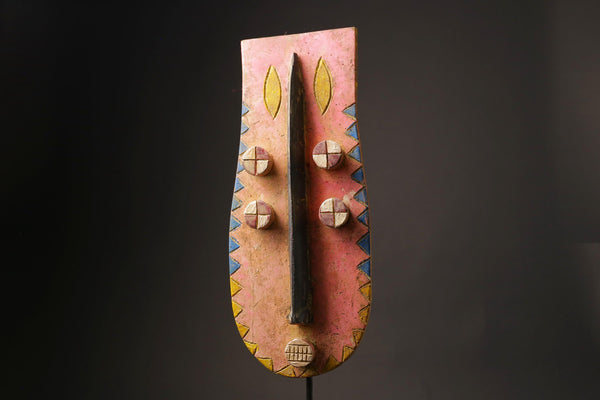 African Masks Tribal Face Vintage Carved Wood Hanging Grebo  Masks for wall-9862