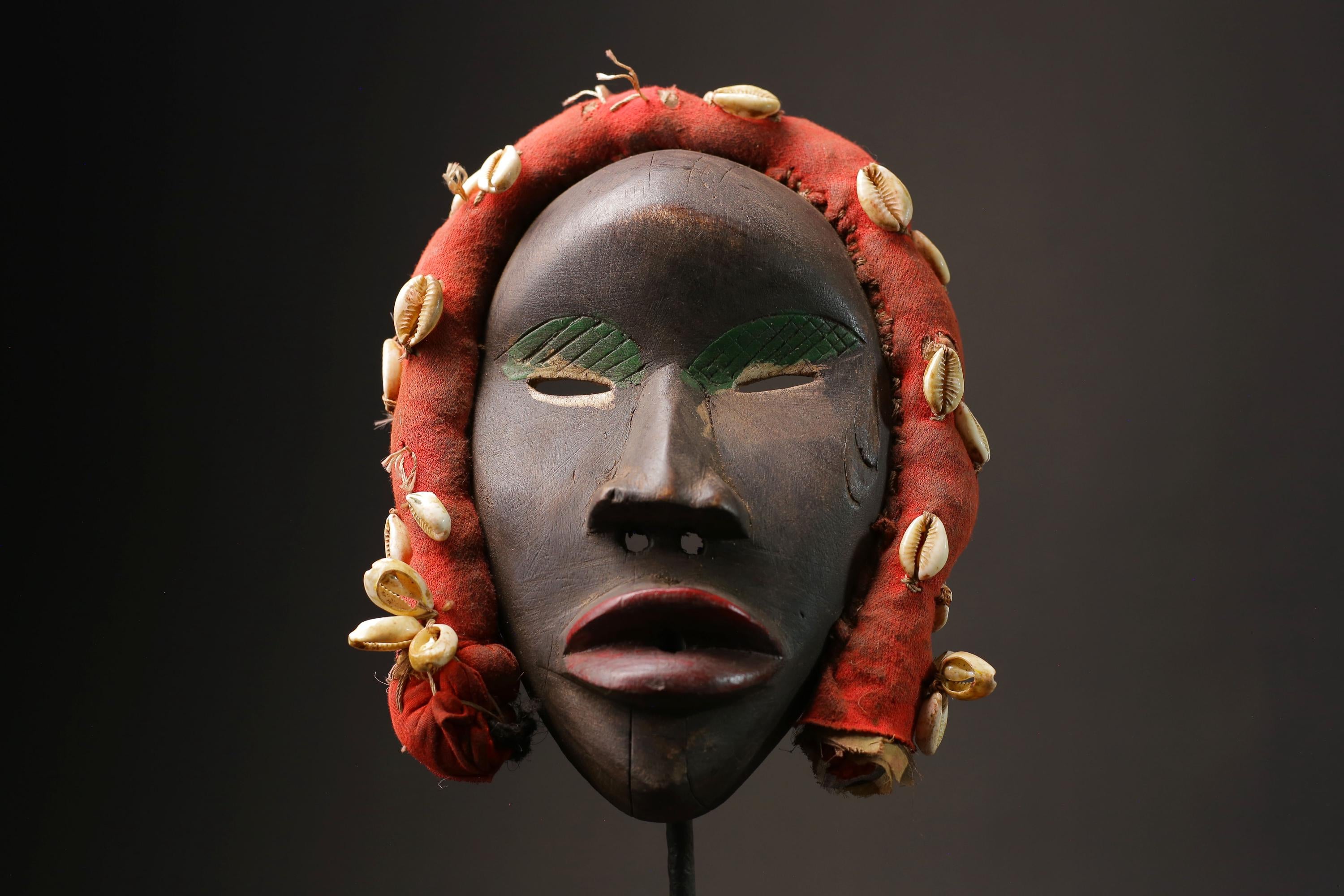 african wood mask antiques wood mask Face Mask African Dan Kran Masks for wall-9861