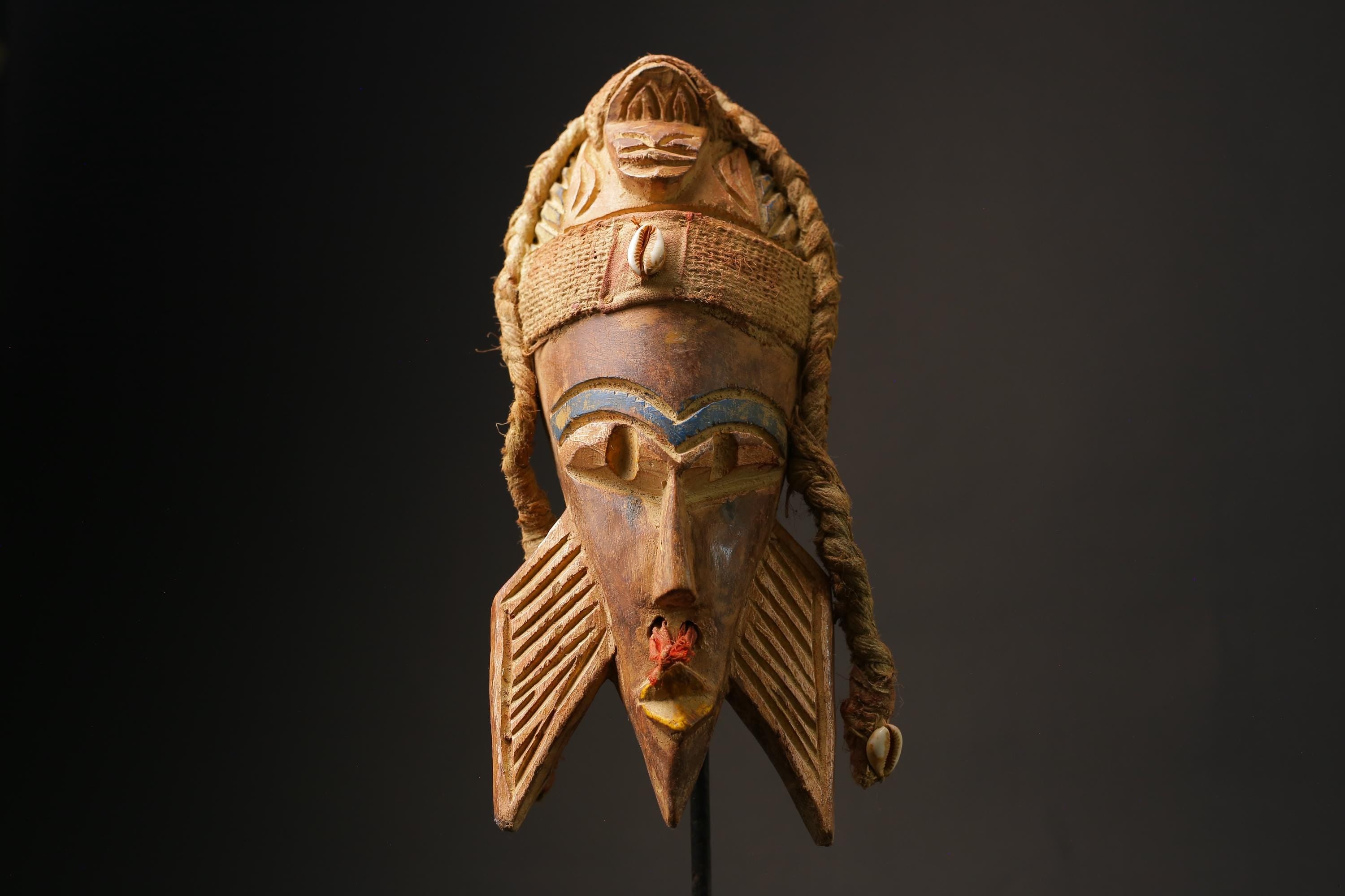 african wood mask antiques GHANA Home Décor Crafted Masks for wall -9859
