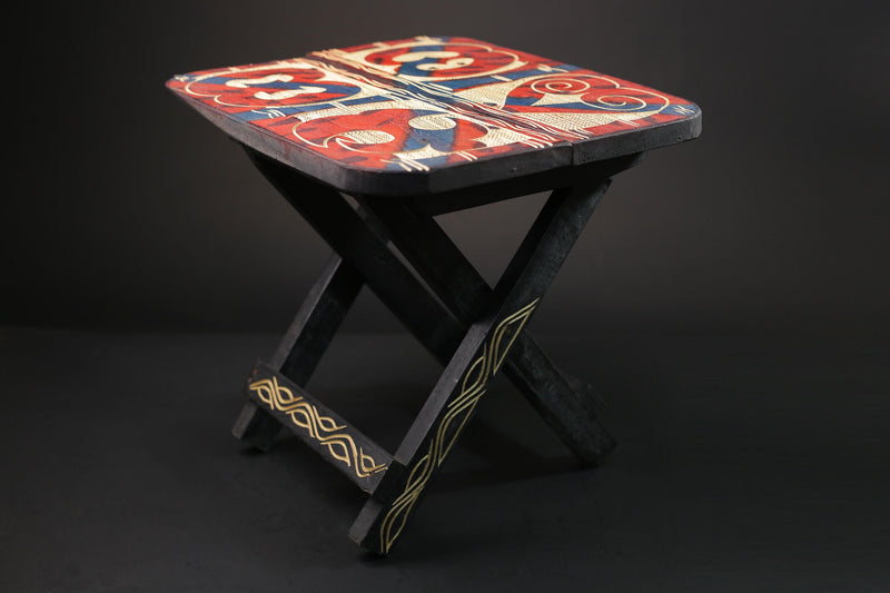 African handcrafted and designed folding tables Wooden Home Décor statue-G2476