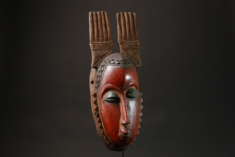 African wood mask Baule Antique Wall Hanging Primitive Collectibles Home-G2737