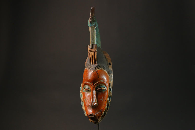 African Mask Hand Carved Wood Face Antique Wall Decor Guro Masks for wall-G2739