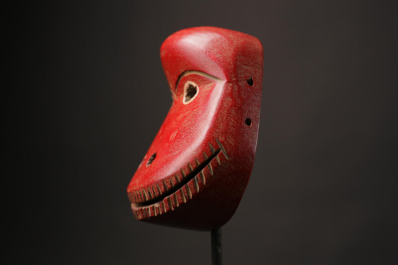 African Mask Tribal Face Wood Hand Carved Vintage Wall Hanging Lega Mask Masks for wall -G2483
