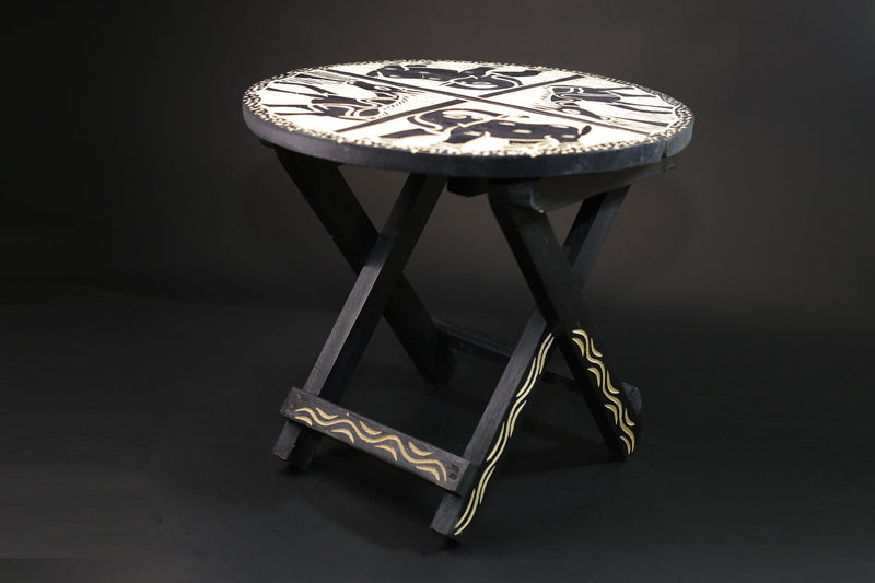 African handcrafted and designed folding tables Wooden Home Décor statue-G2485