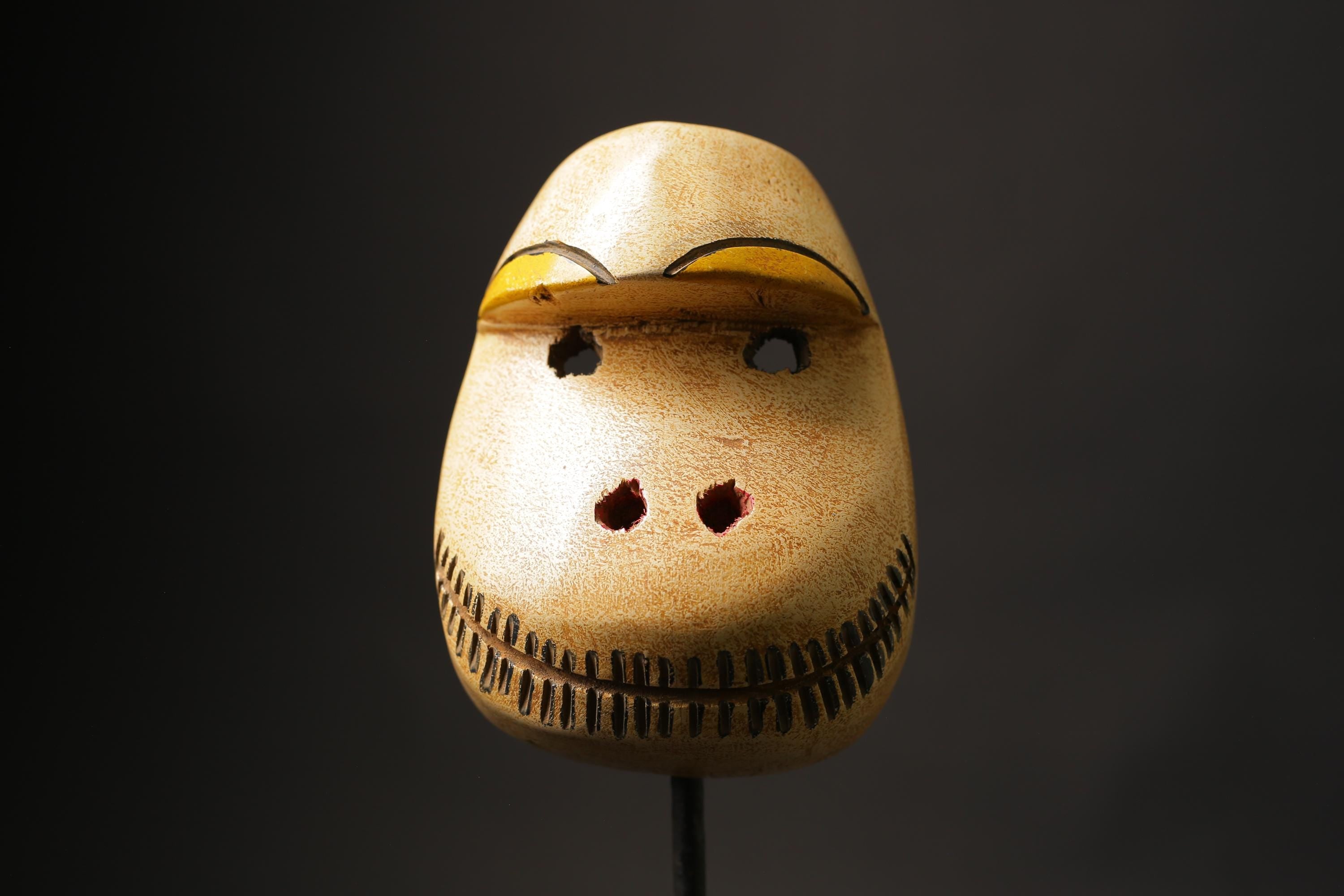 African Mask Tribal Face Wood Hand Carved Vintage Wall Hanging Lega Mask Masks for wall -G2487
