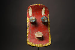 African mask Carved Wood and Fine authentic african funeral mask grebo Masks for wall-9873