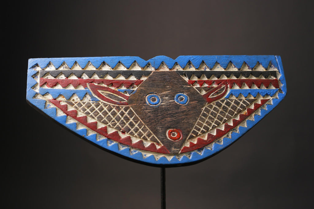 African wood mask antiques Hand Carved Old African Wall Decor Plank Masks for wall-9841