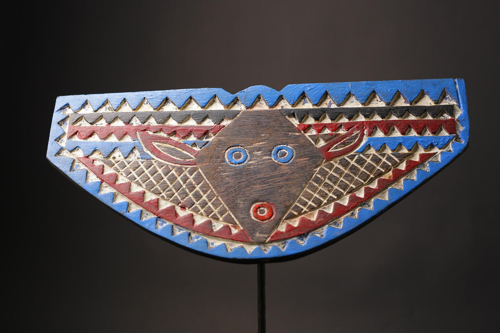 African wood mask antiques Hand Carved Old African Wall Decor Plank Masks for wall-9841