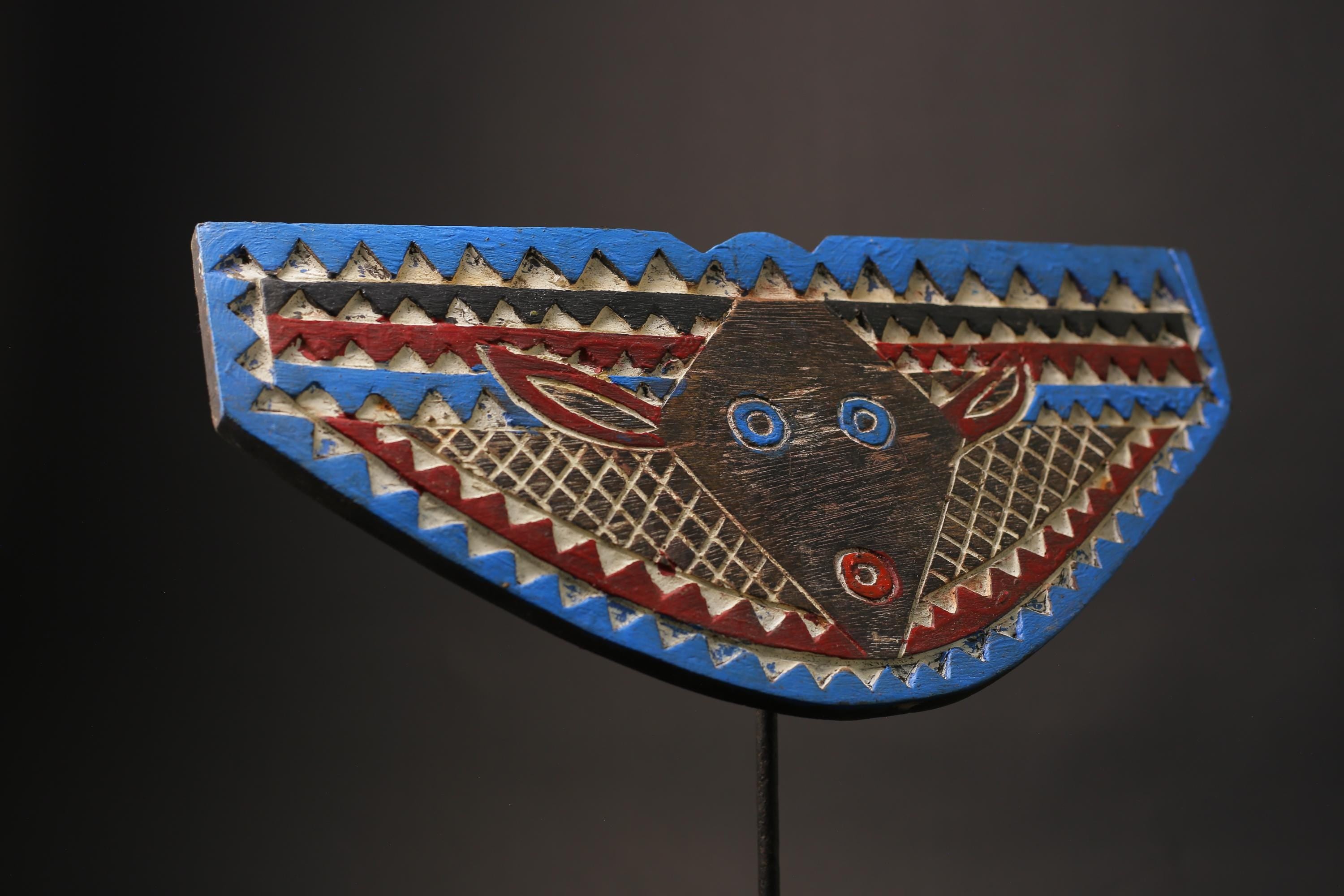 African wood mask antiques Hand Carved Old African Wall Decor Plank Masks for wall-9841