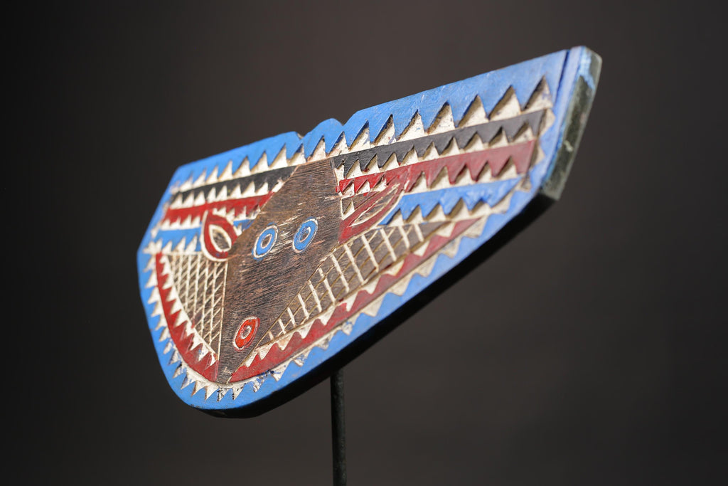 African wood mask antiques Hand Carved Old African Wall Decor Plank Masks for wall-9841